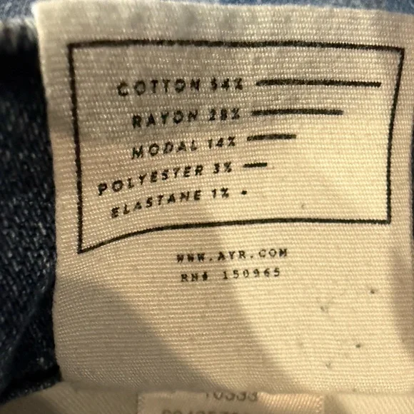 Ayr The Secret Sauce Good Mood Blue Denim Straight Jeans Sz 29 Regular - Picture 11 of 11